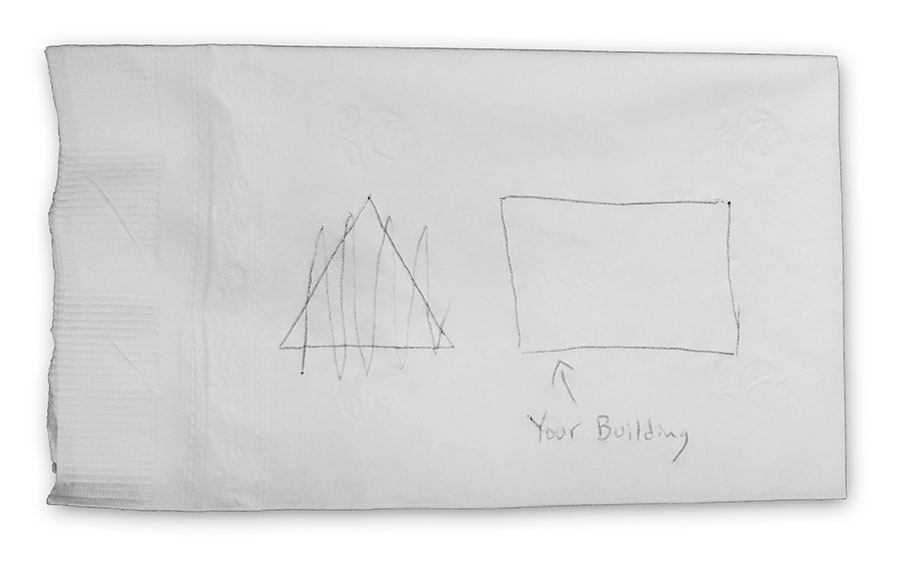 Your building on a napkin